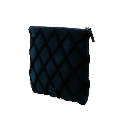 Chanel Medium CC Quilted Velvet O Case Clutch