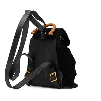 Gucci Suede Bamboo Backpack