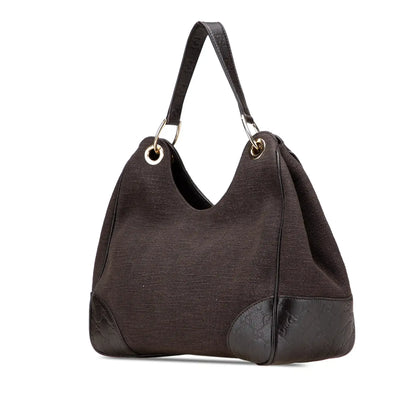 Gucci Guccissima Trimmed Canvas Shoulder Bag