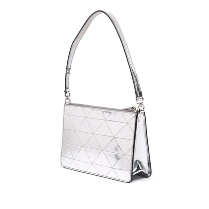 Prada Mini Metallic Spazzolato Tria Shoulder Bag
