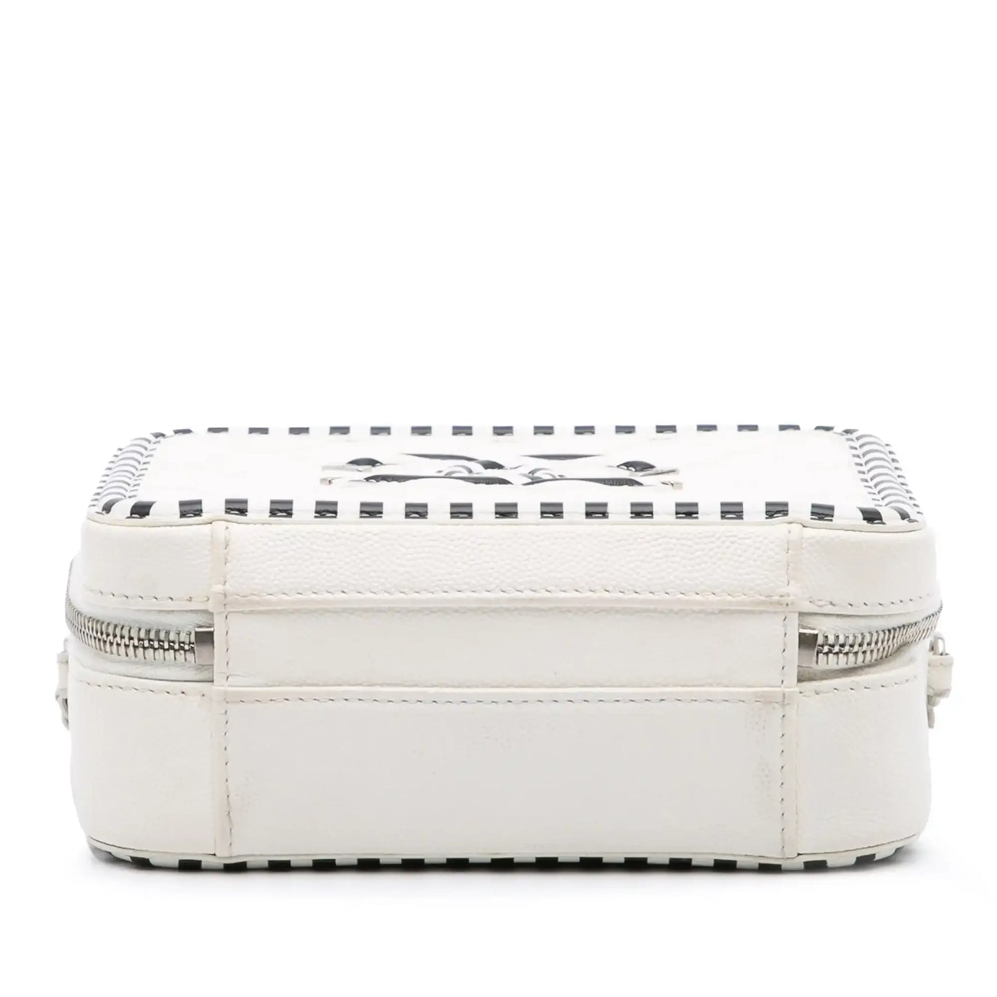 Chanel Small Caviar Striped CC Filigree Vanity Case