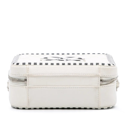 Chanel Small Caviar Striped CC Filigree Vanity Case