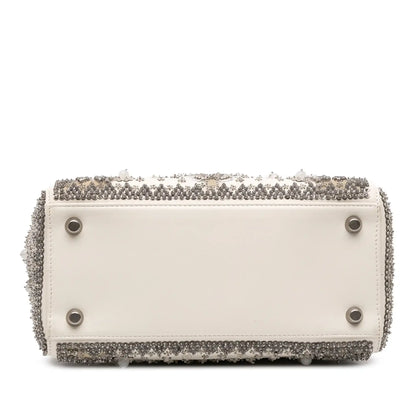 Dior Medium Lambskin Embroidered and Beaded Lady D Lite