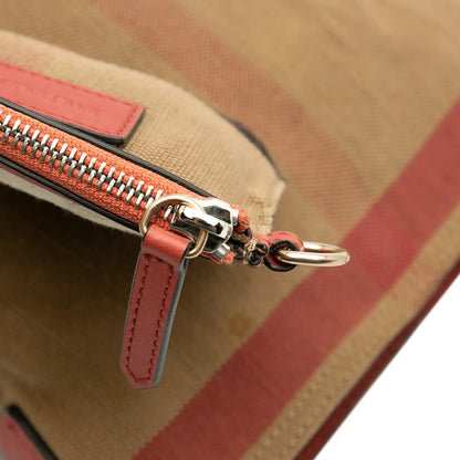 Burberry Mini Mega Check Canvas Ashby Tassel Bucket Bag