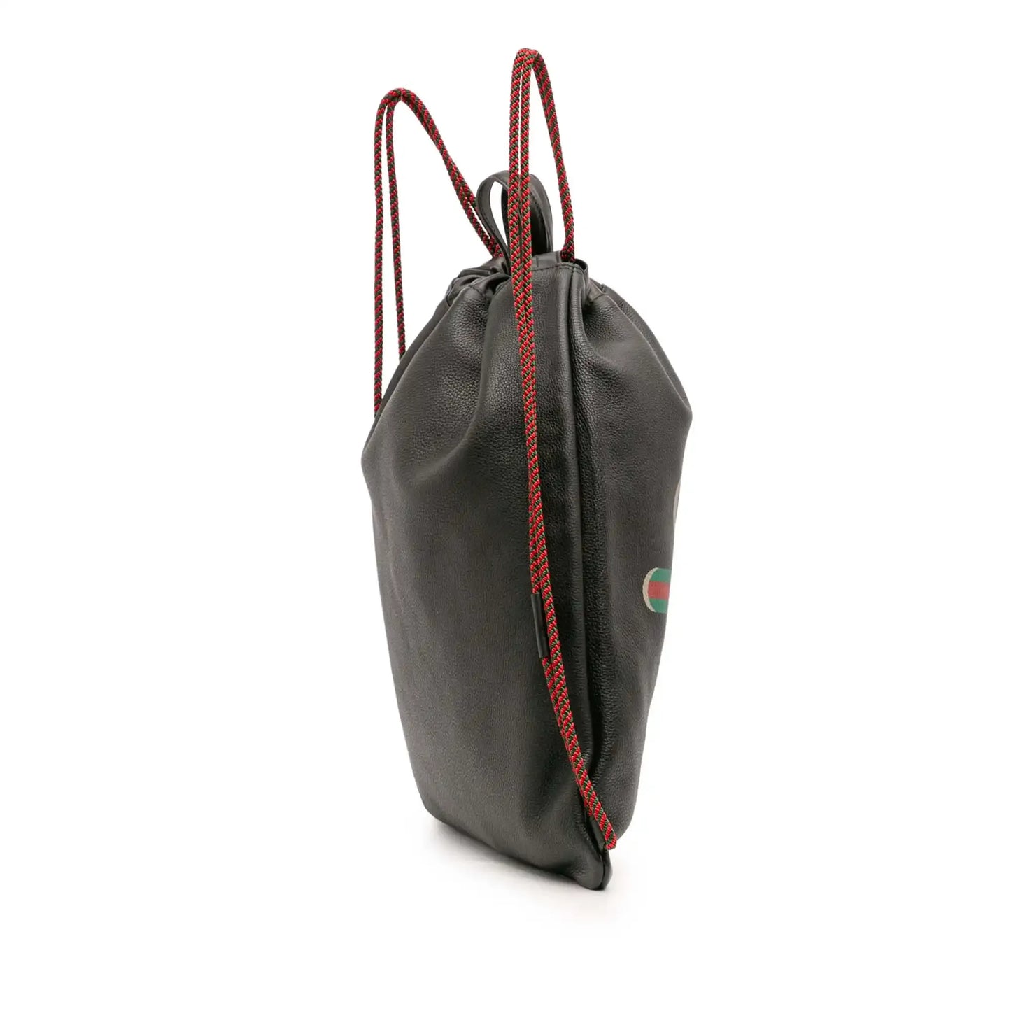 Gucci Leather Logo Drawstring Backpack