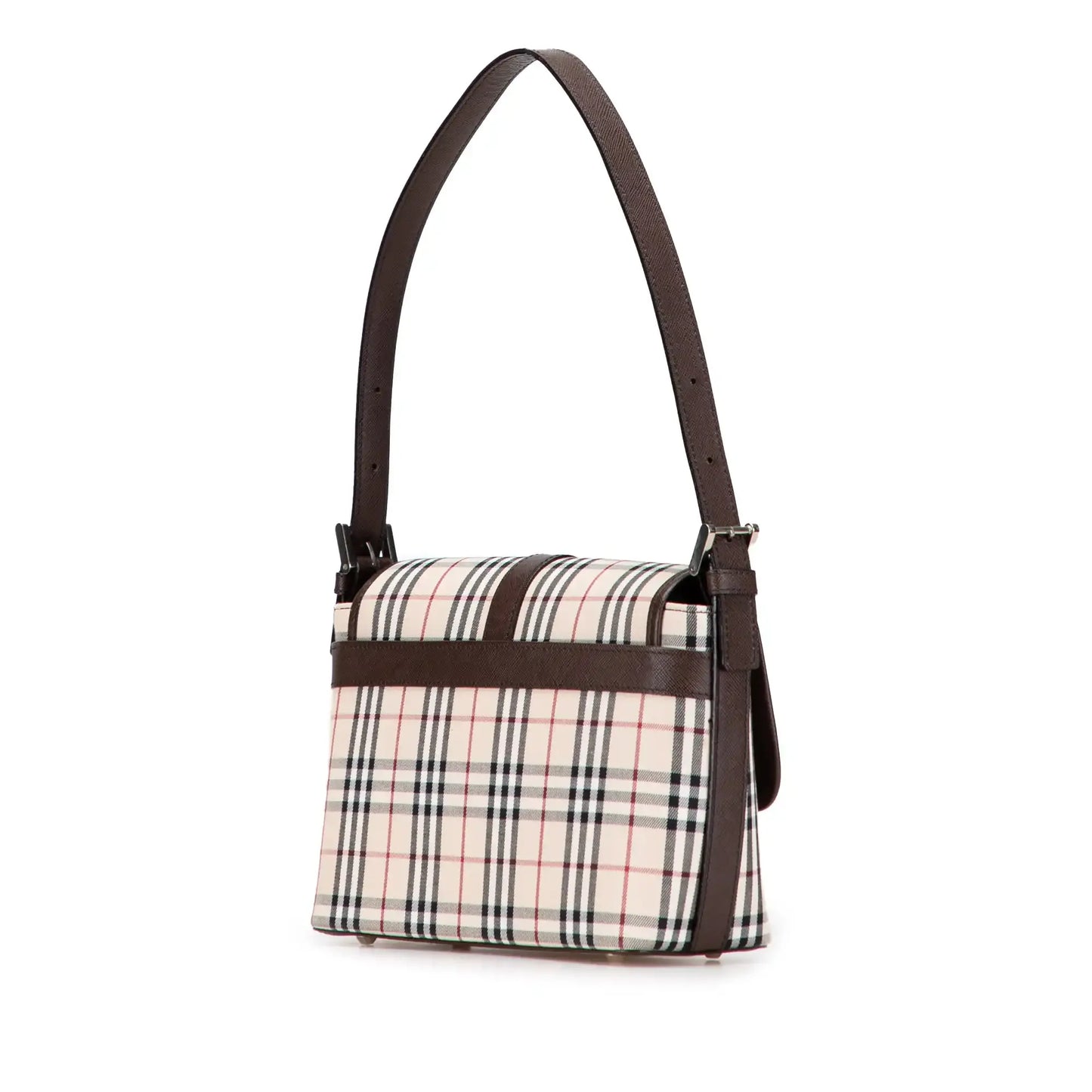 Burberry House Check Canvas Flap Shoulder Bag