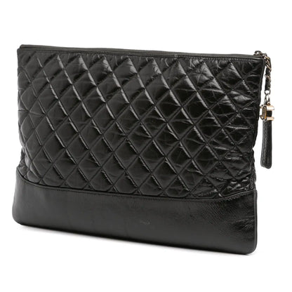 Chanel Large Aged Calfskin Gabrielle O Case Clutch