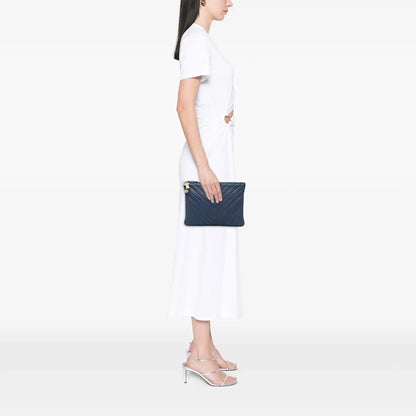 Chanel Medium Chevron Caviar Ancient Greek Charms O Case Clutch