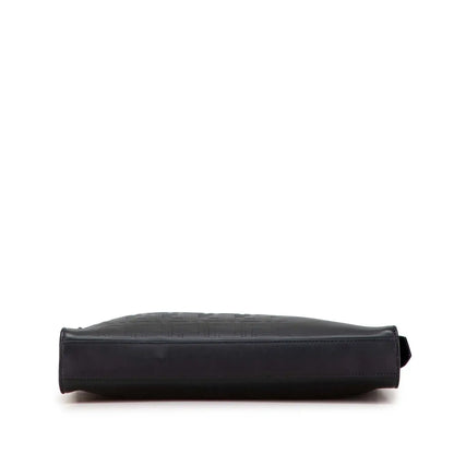 Fendi Medium Zucca Embossed Leather Peekaboo Iconic Business Bag