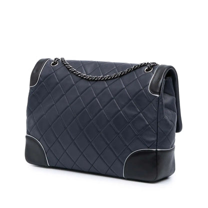 Chanel Paris-Salzburg Jumbo Bicolor Quilted Lambskin Tyrolean Flap