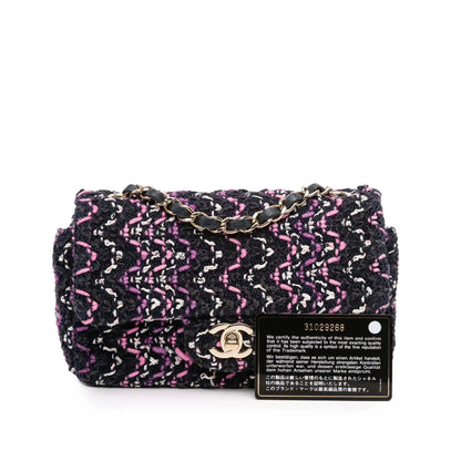 Chanel Mini Rectangular Classic Multicolor Cotton Stitched Single Flap