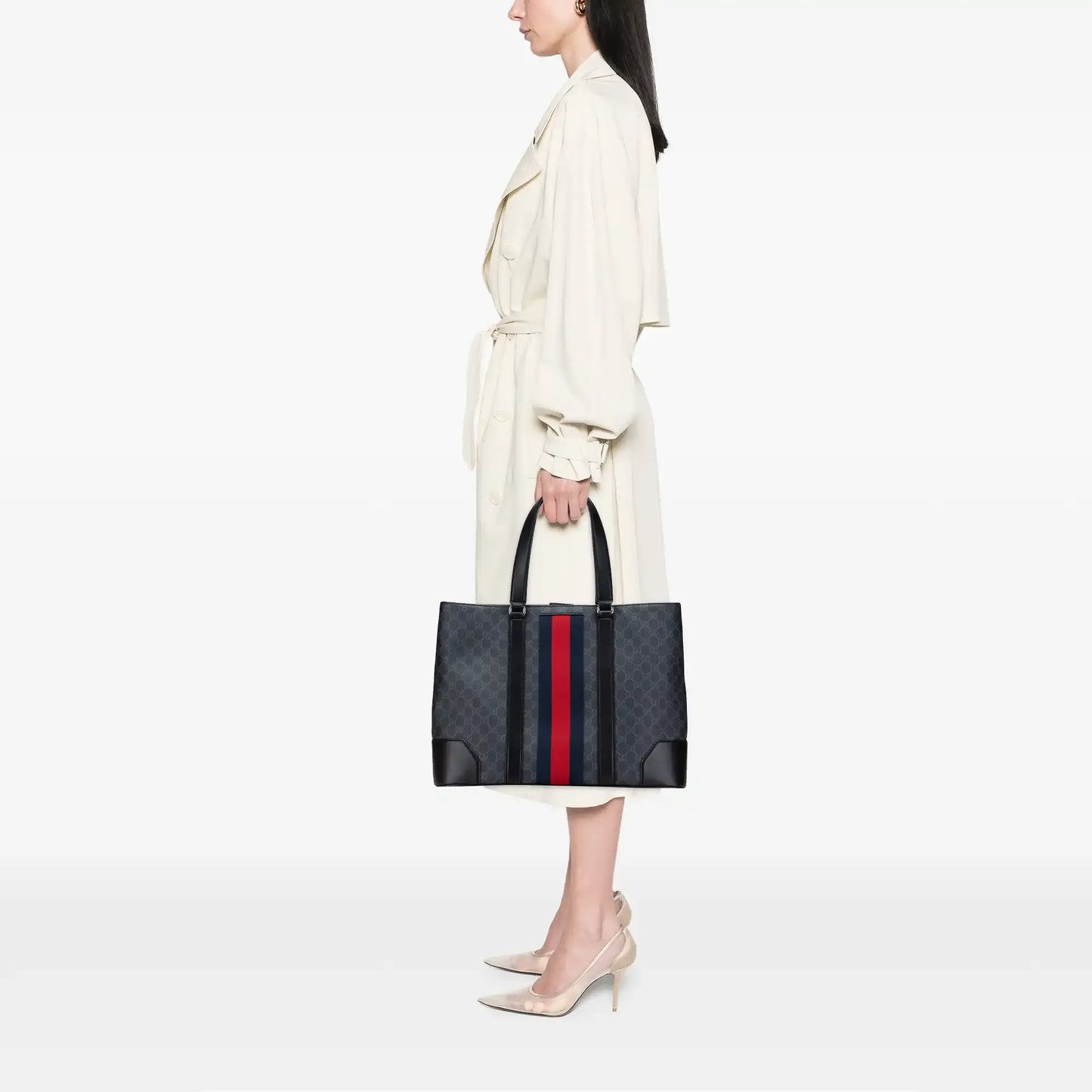 Gucci Large GG Supreme Web Tote