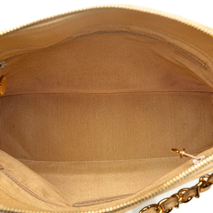 Chanel Caviar Logo Chain Shoulder Bag
