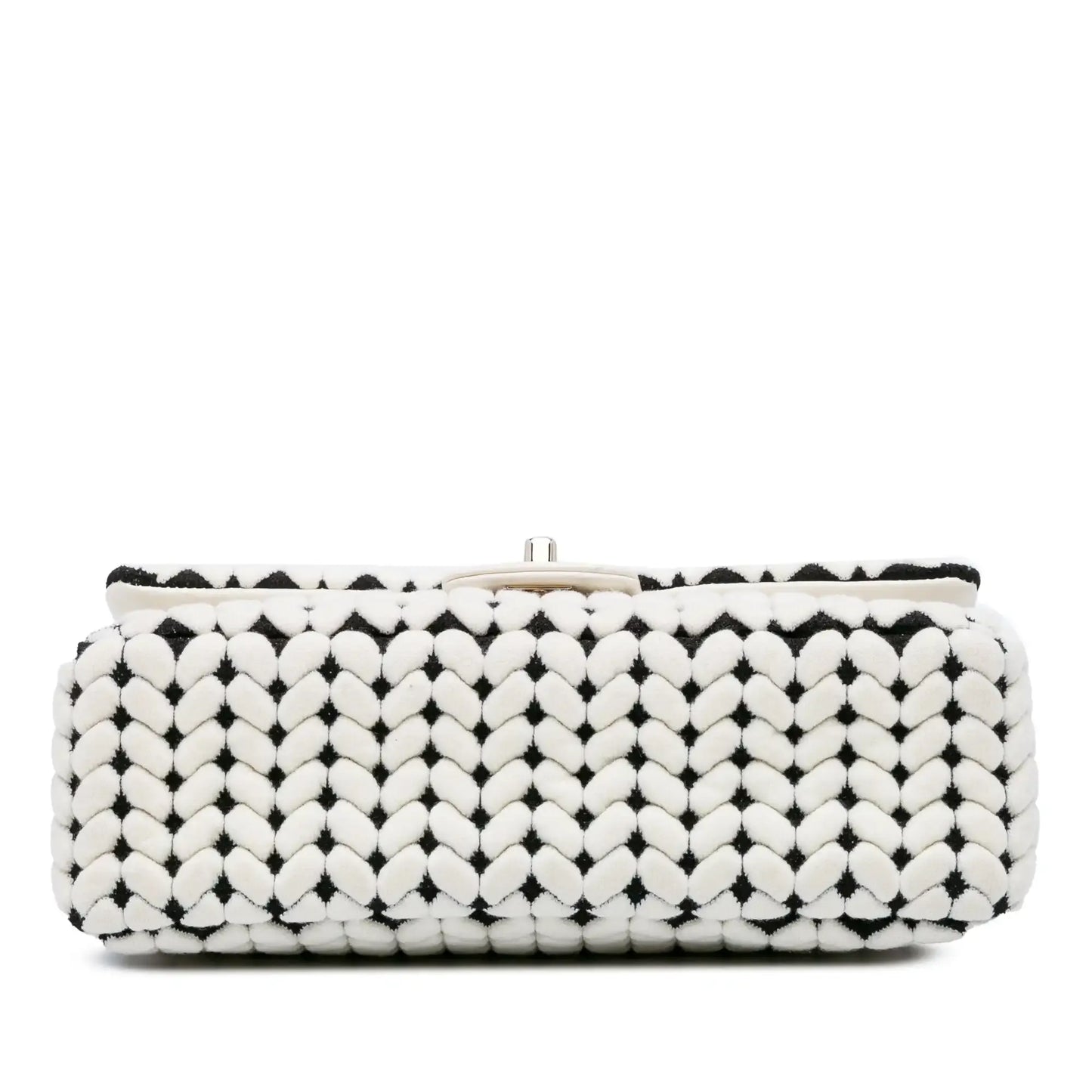 Chanel Medium Calfskin and Wool Knit Single Flap