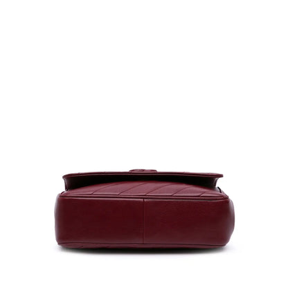 Chanel Diagonal Quilted Lambskin CC Signature Flap