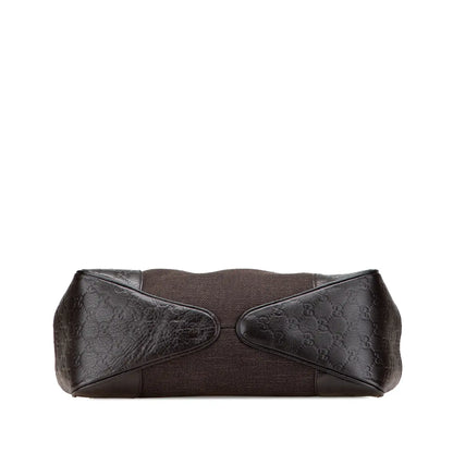 Gucci Guccissima Trimmed Canvas Shoulder Bag