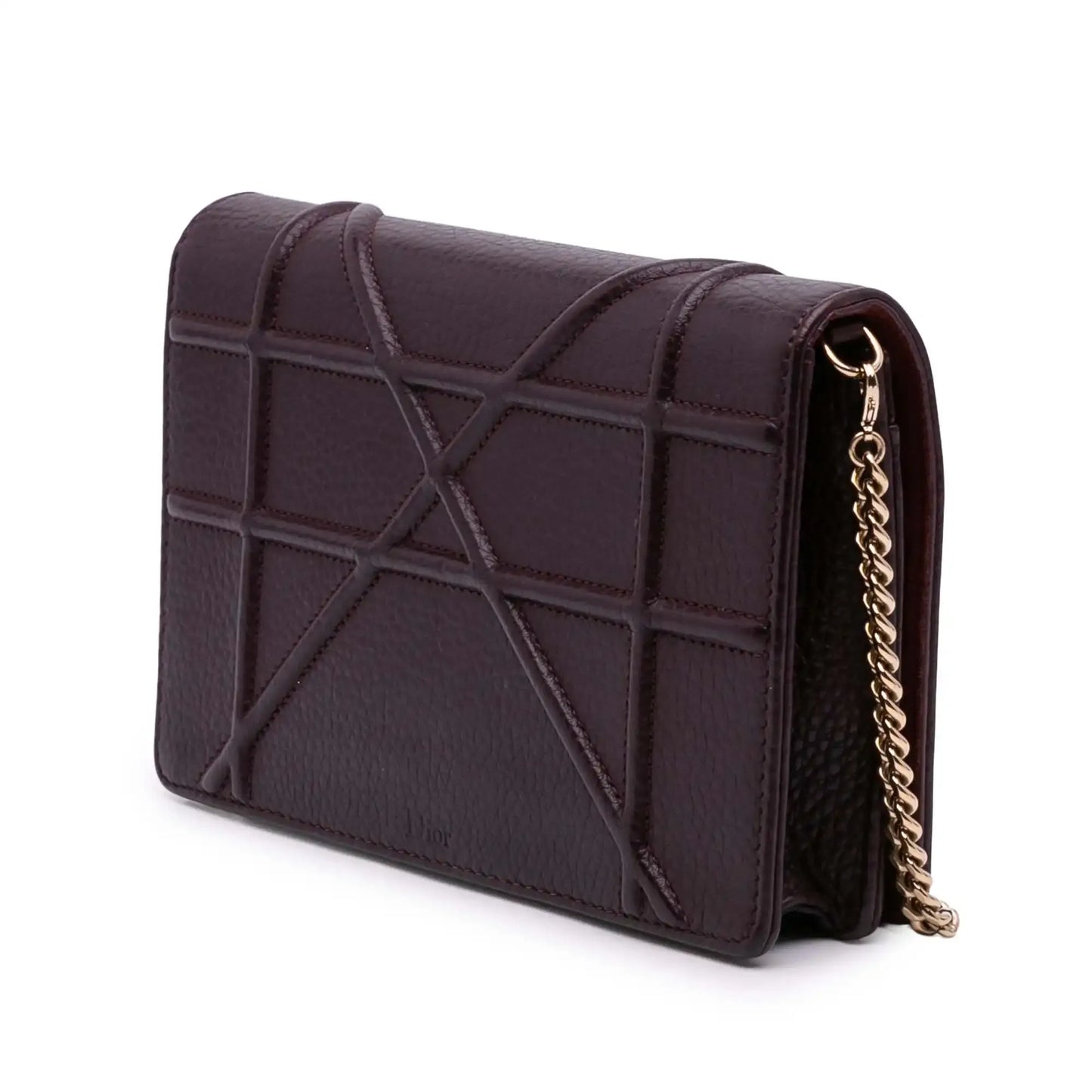 Dior Grained Calfskin Diorama Wallet on Chain