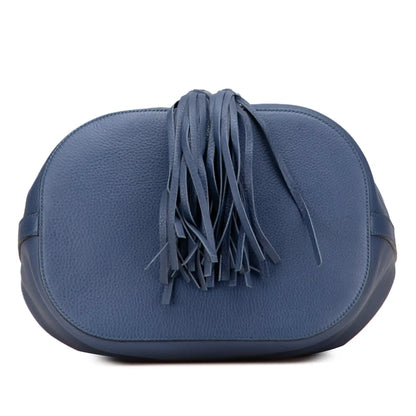 Gucci Leather Miss Bamboo Tassel Bucket Bag