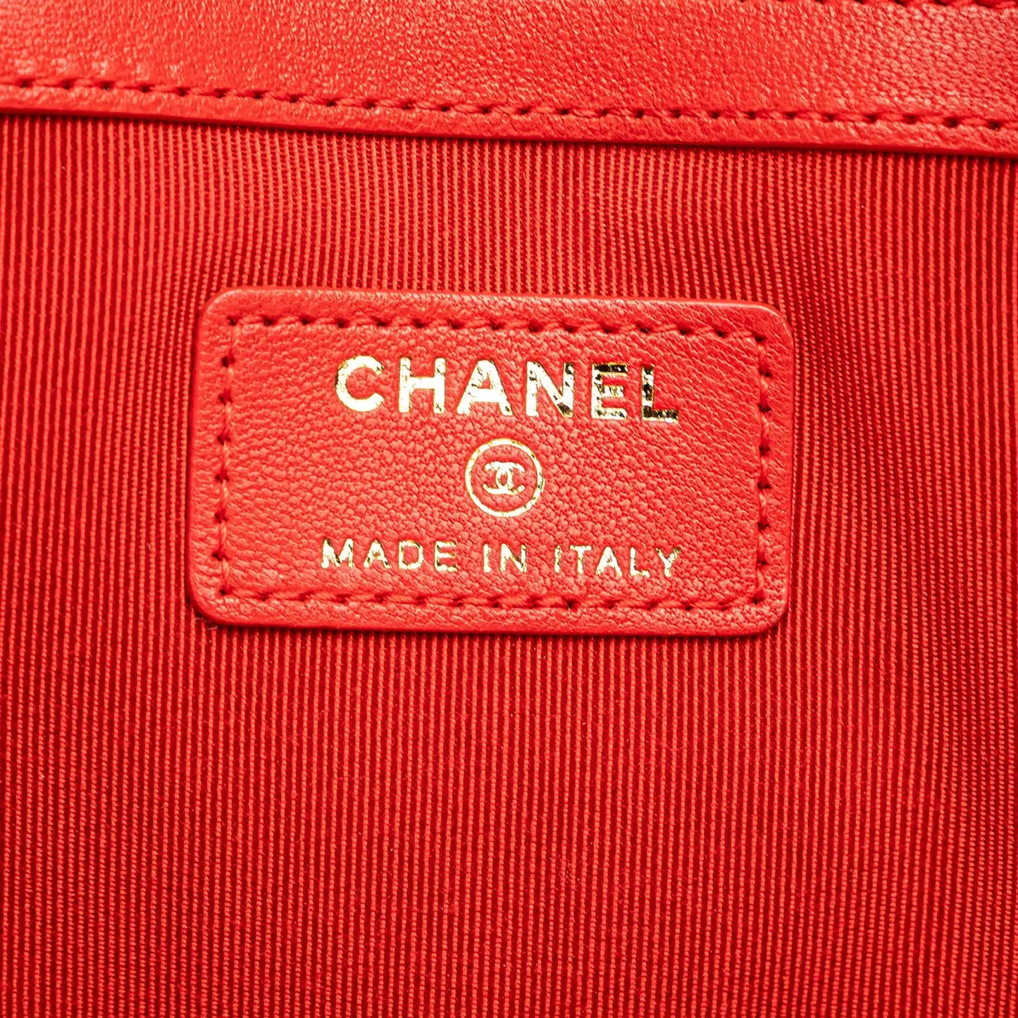 Chanel Large Quilted Lambskin O Case Clutch