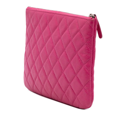Chanel Small Quilted Caviar O Case Clutch