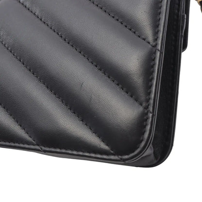 Chanel Chevron Lambskin Button Wallet On Chain