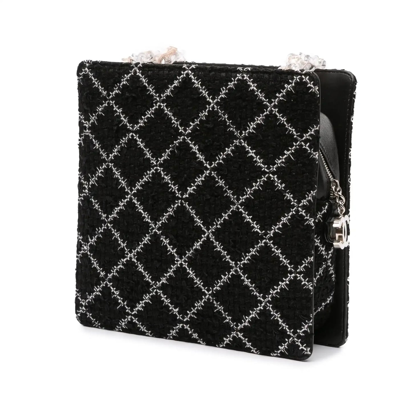 Chanel Tweed and Resin Zipped Chain Shopping Bag