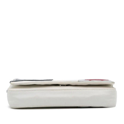 Chanel CC Canvas and Metallic Lambskin No. 5 Chain Flap