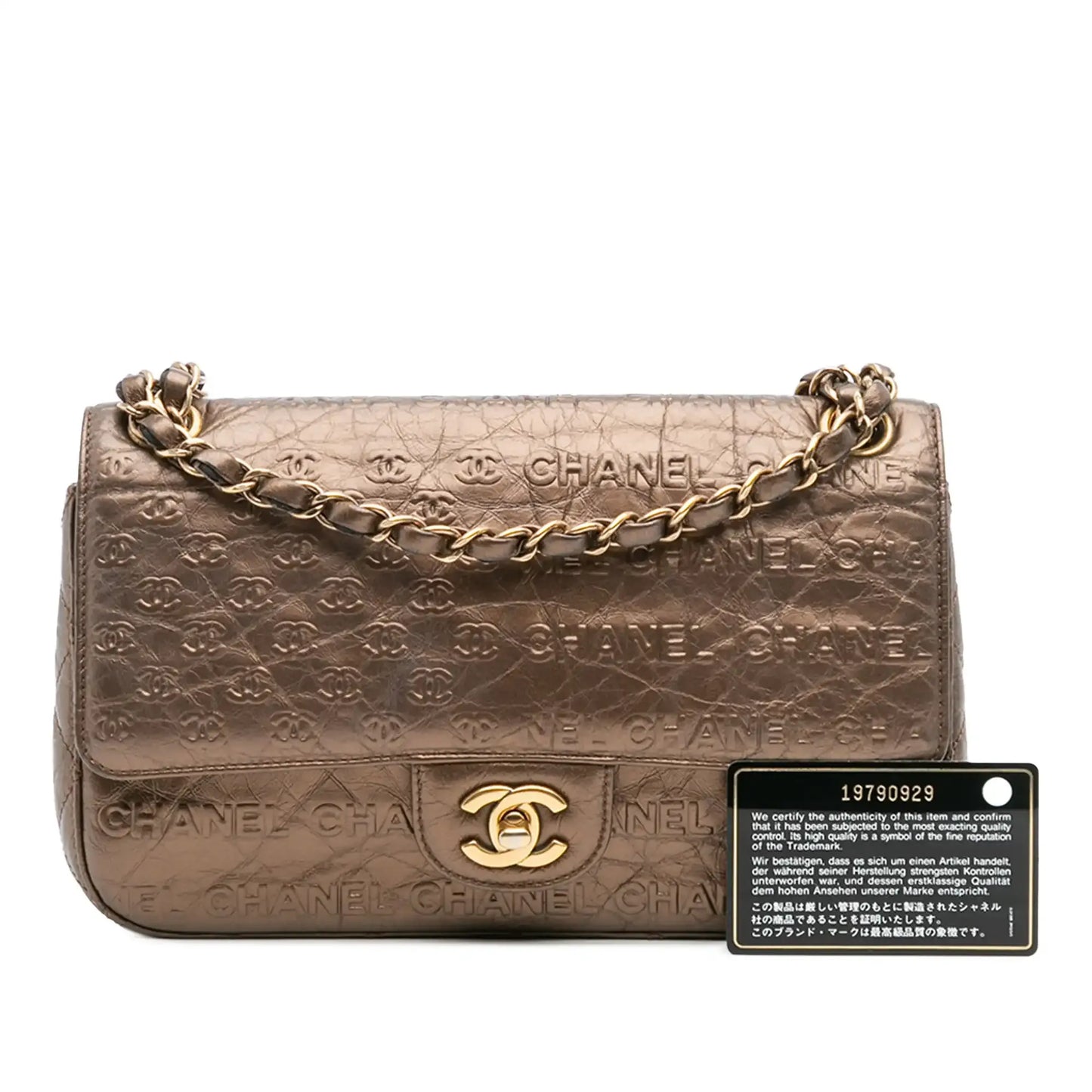 Chanel Paris Dallas Metallic Calfskin Embossed Logo Flap