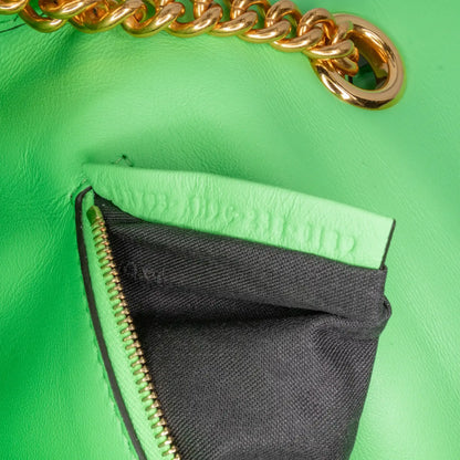 Fendi Zucca Embossed Leather Chain Midi Baguette
