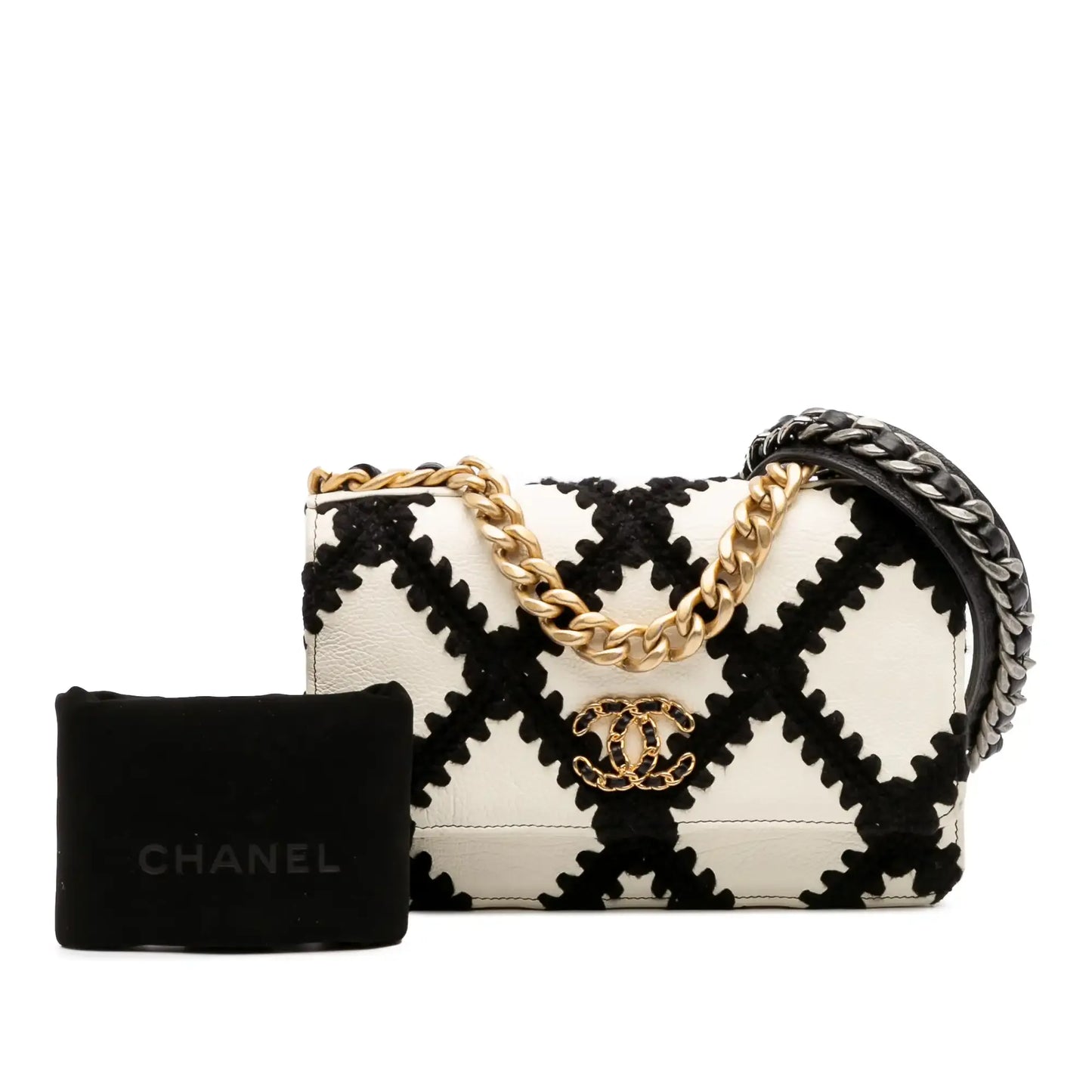 Chanel Calfskin Crochet 19 Wallet On Chain