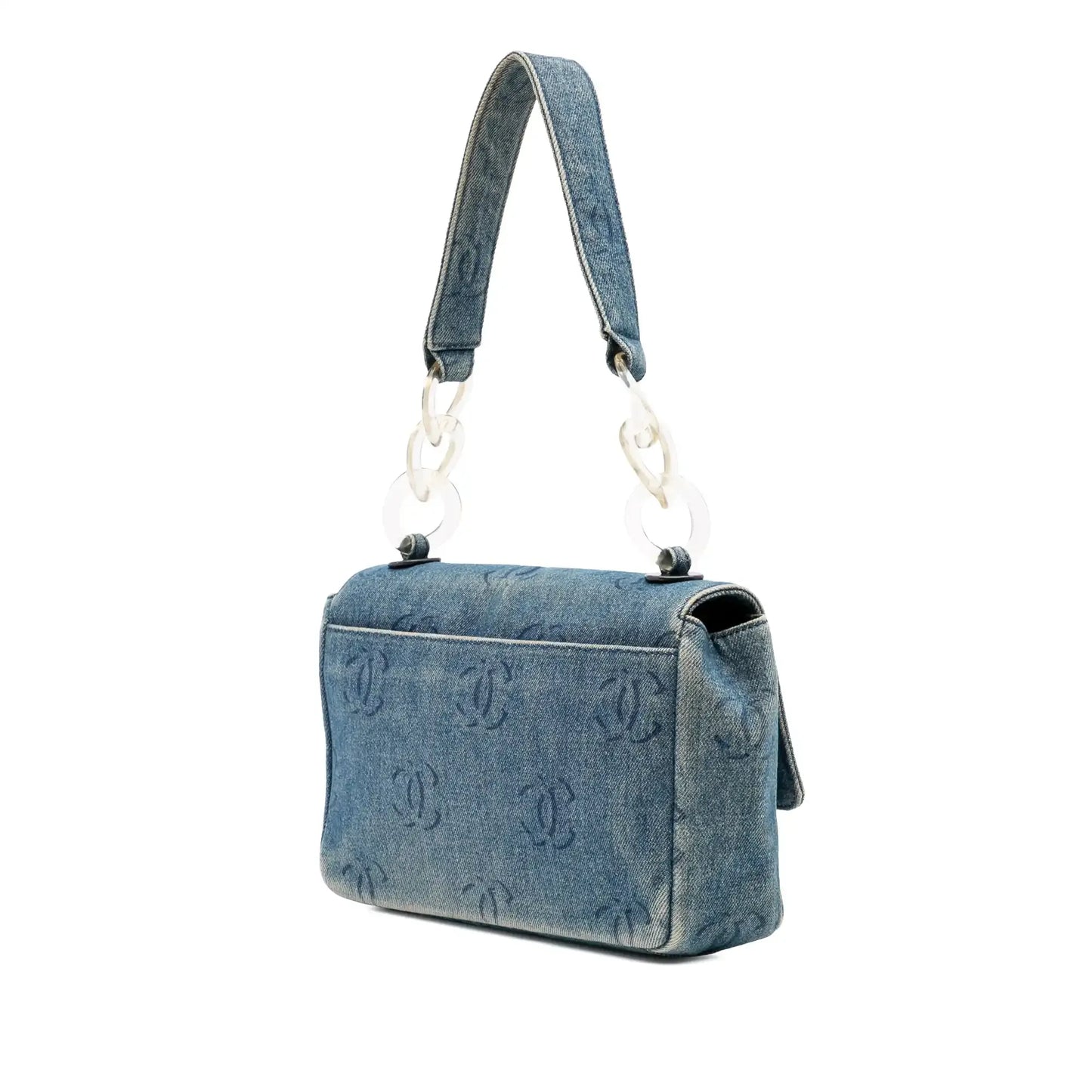 Chanel CC Printed Denim Single Flap