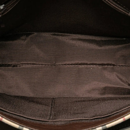 Burberry House Check Canvas Flap Shoulder Bag