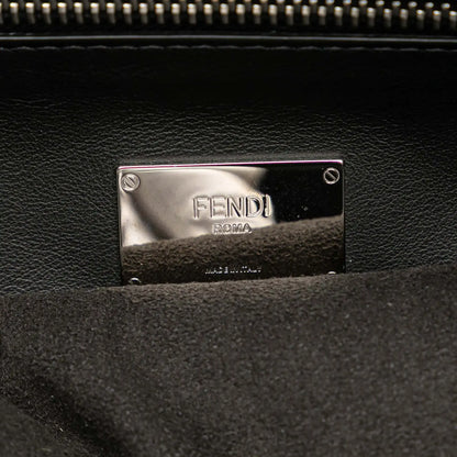 Fendi Medium Zucca Embossed Leather Peekaboo Iconic Business Bag