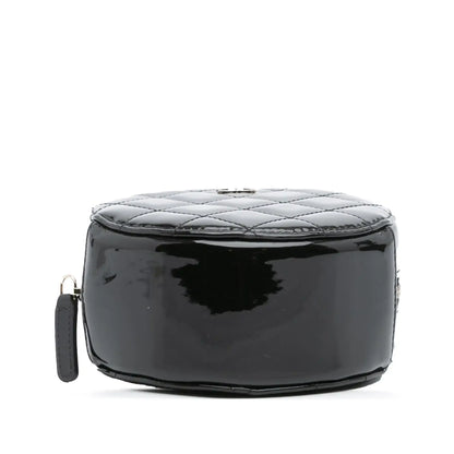 Chanel Quilted Patent Round As Earth Crossbody