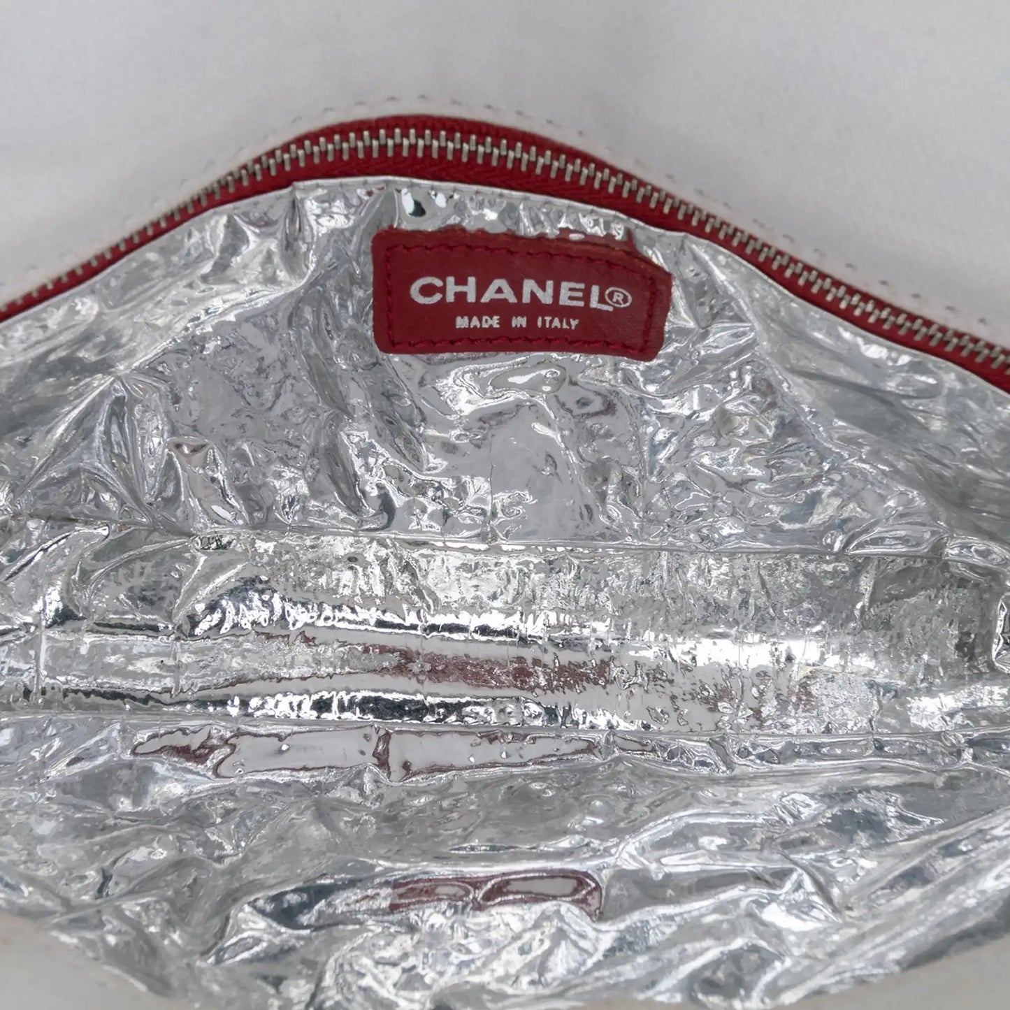 Chanel CC Canvas and Metallic Lambskin No. 5 Chain Flap