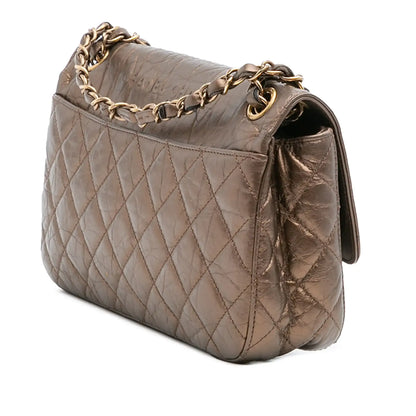 Chanel Paris Dallas Metallic Calfskin Embossed Logo Flap