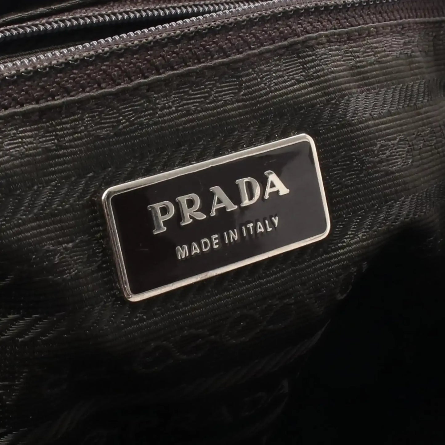 Prada Tessuto Zip Double Buckle Messenger Bag