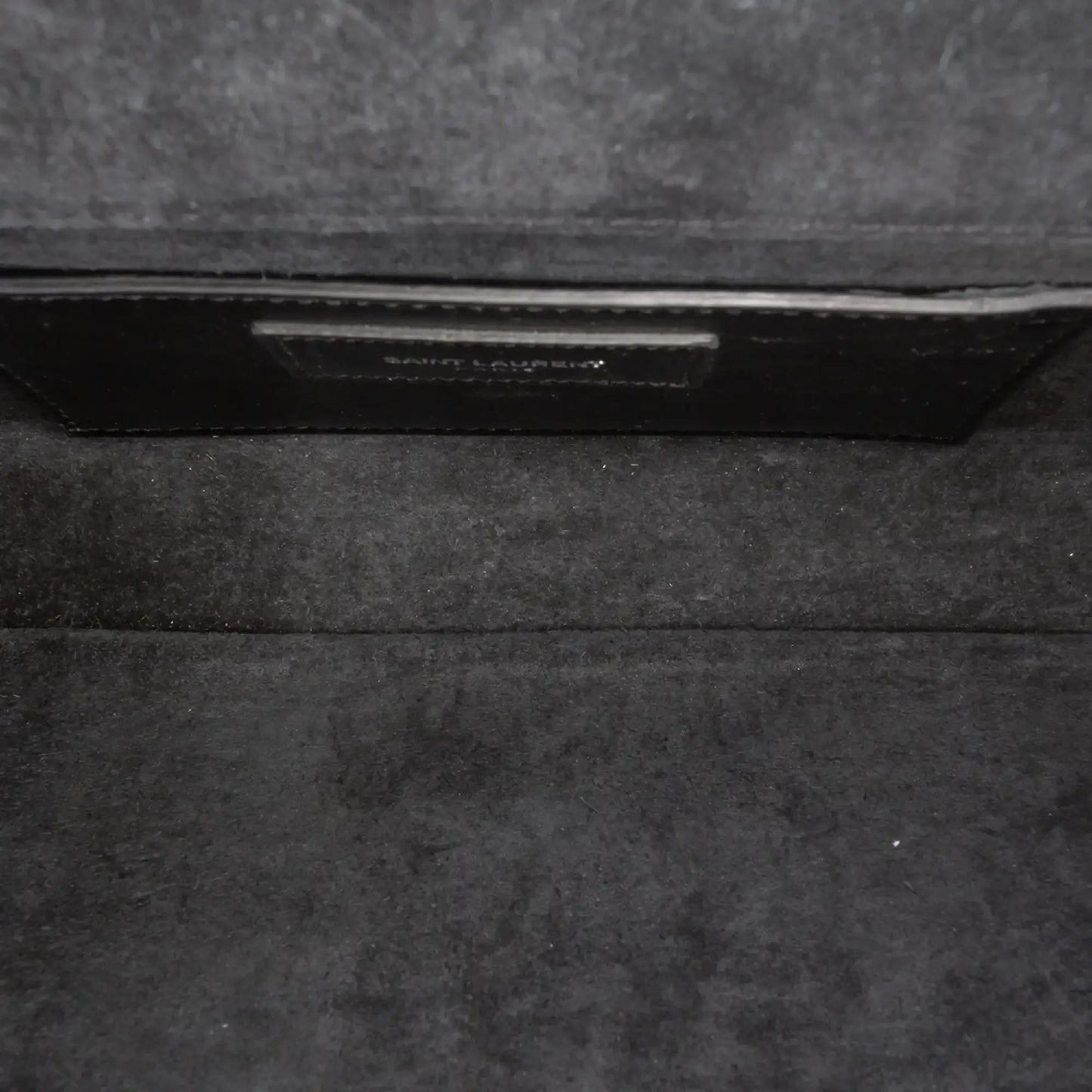 Saint Laurent Croc Embossed Leather Monogram Cassandre Clutch