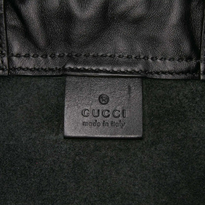 Gucci Leather Logo Drawstring Backpack