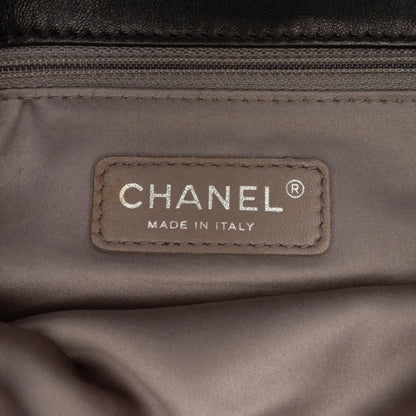 Chanel Quilted Metallic Distressed Lambskin CC Crystal Flap