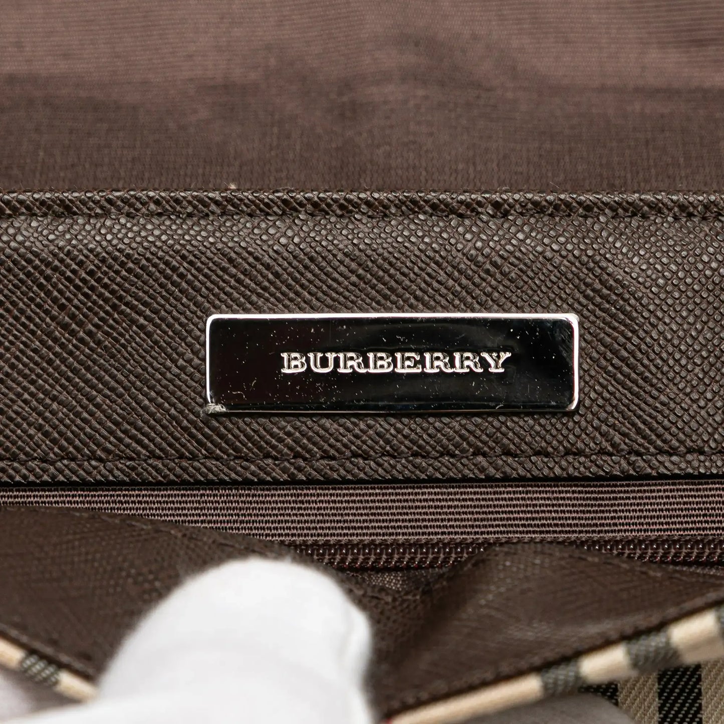 Burberry House Check Canvas Flap Shoulder Bag