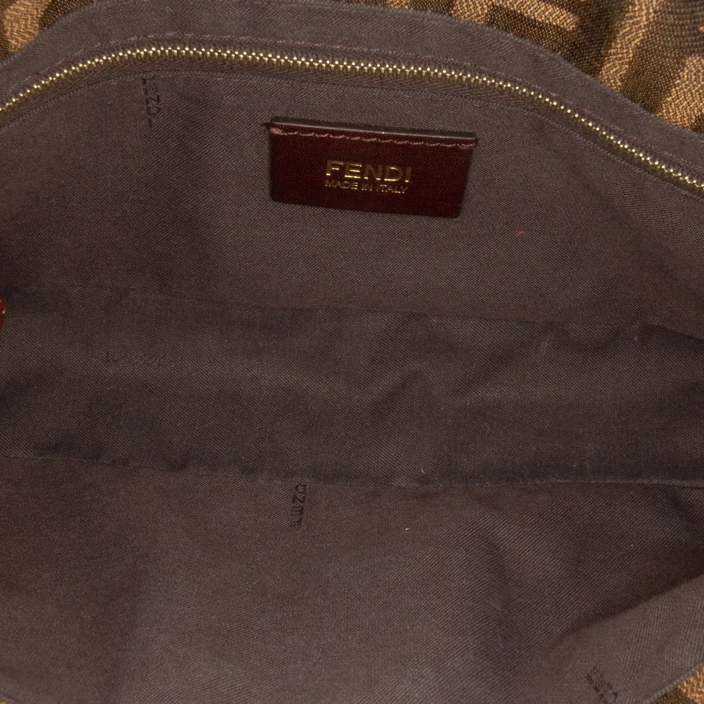 Fendi Zucca Canvas and Leather Chain Maxi Baguette