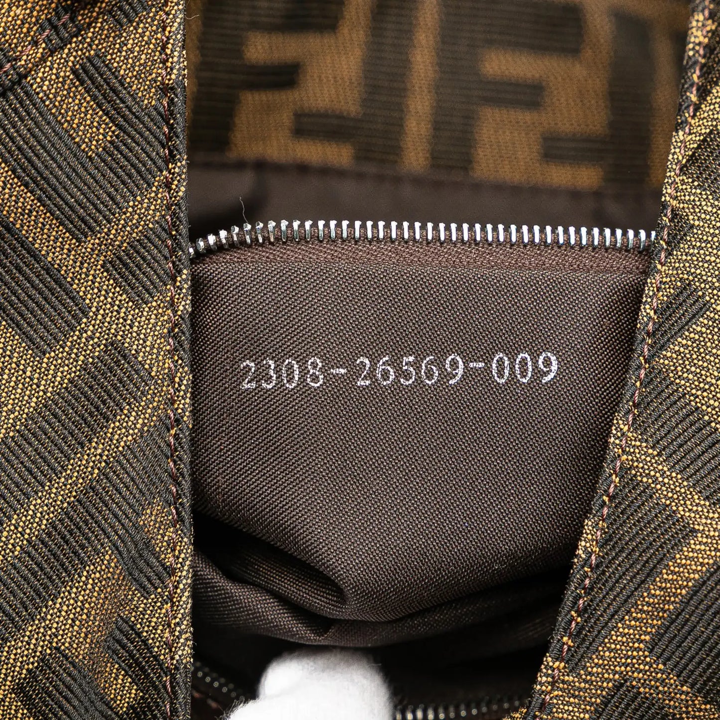 Fendi Zucca Canvas Shoulder Bag