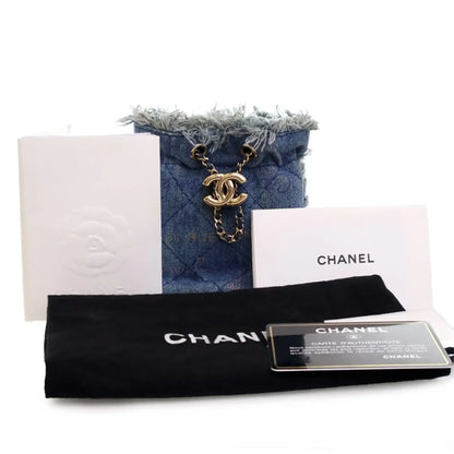 Chanel Mini Denim Mood Bucket with Chain