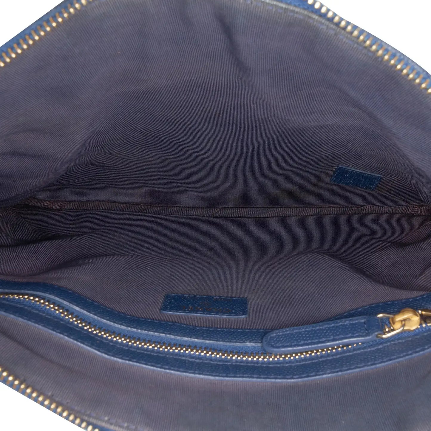 Chanel Medium Chevron Caviar Ancient Greek Charms O Case Clutch