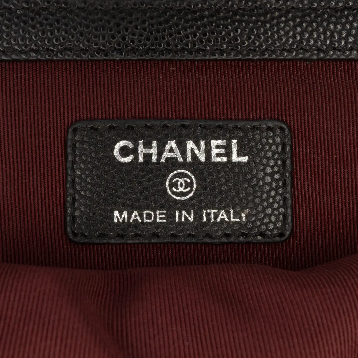 Chanel Large CC Chevron Caviar O Case Clutch