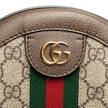 Gucci Mini GG Supreme Round Ophidia Crossbody