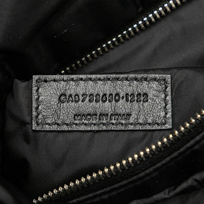 Saint Laurent Quilted Econyl Nylon Lou Puffer Messenger Bag