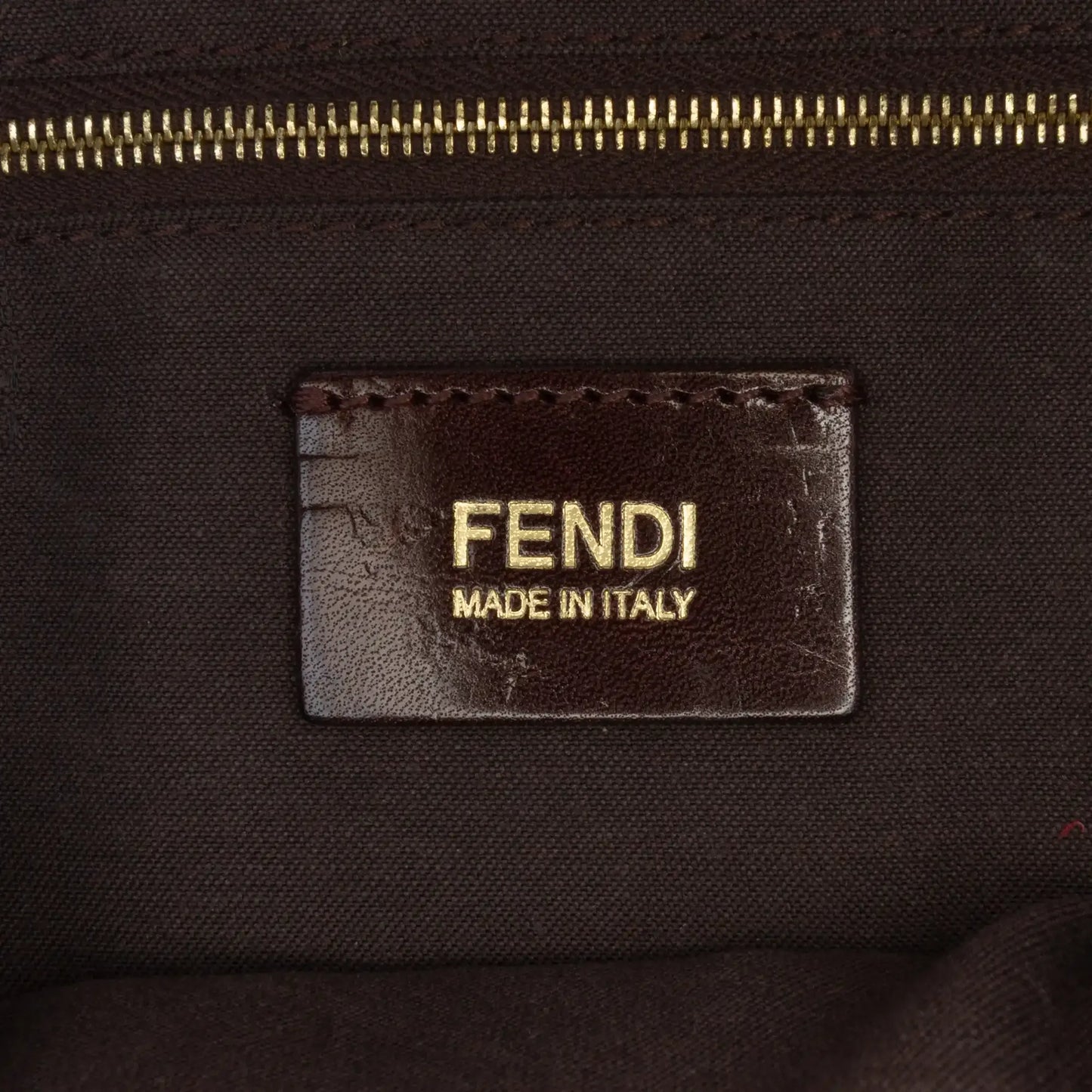 Fendi Zucca Canvas and Leather Chain Maxi Baguette