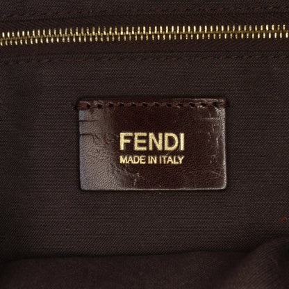 Fendi Zucca Canvas and Leather Chain Maxi Baguette